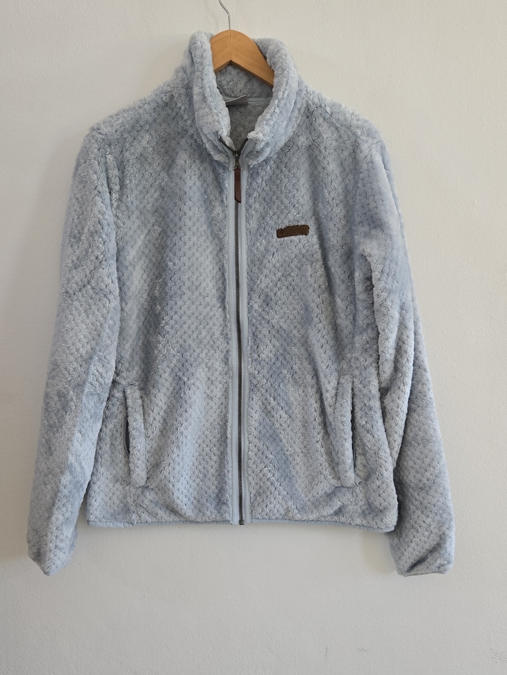 Columbia Sportswear Comoany Women's Light Bluish Plush Zip-Up Jacket Size L